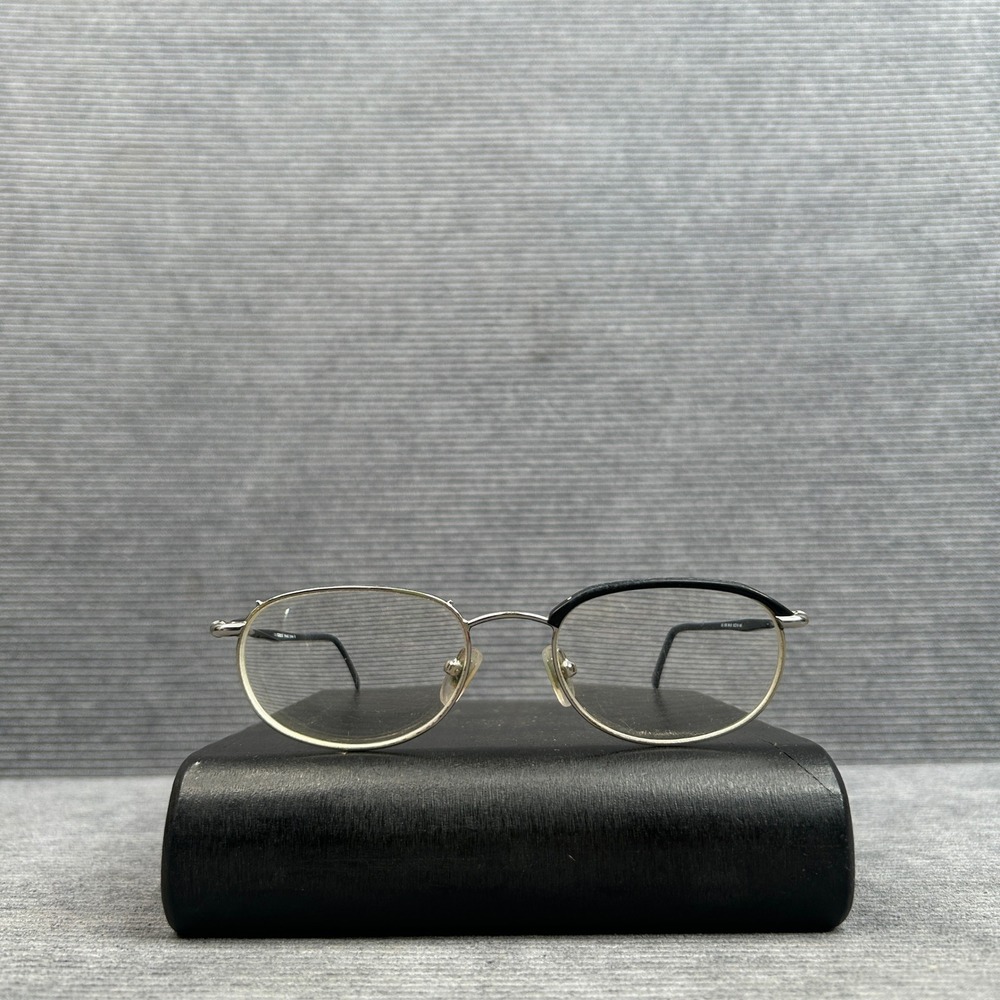 Guess GU 558 BK/SI Oval Y2k Eyeglasses Black Silver Metal Frames 52-19-140 China